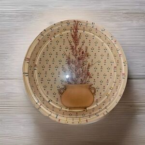 Vintage Colorflo Lucite Acrylic Trivet Flower Vase Dried Flowers California Made